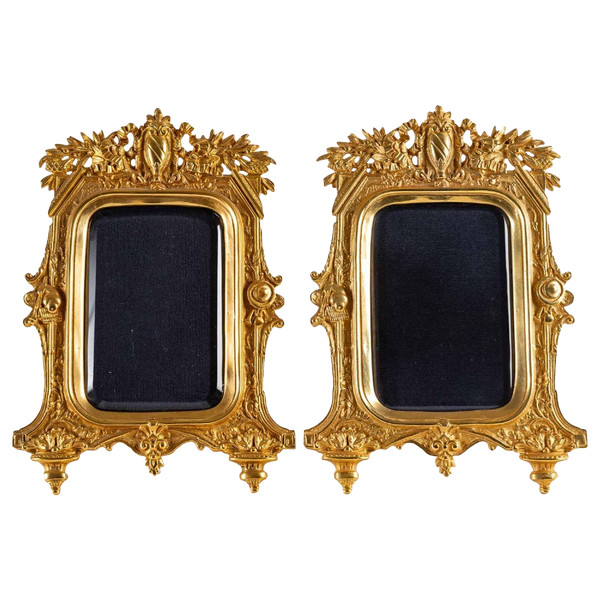 A Pair Of Gilt Bronze Photo Frames Late Nineteenth Century