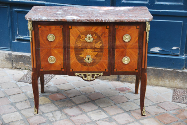 Petite Commode En Placage D époque Louis XVI