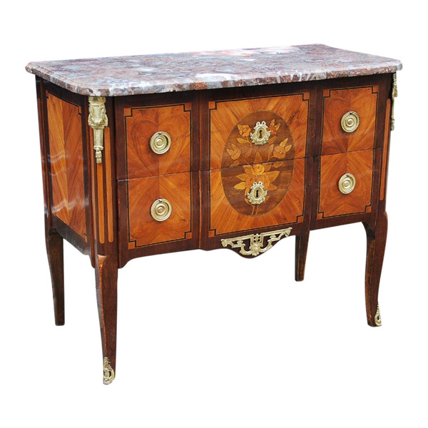 Petite Commode En Placage D époque Louis XVI