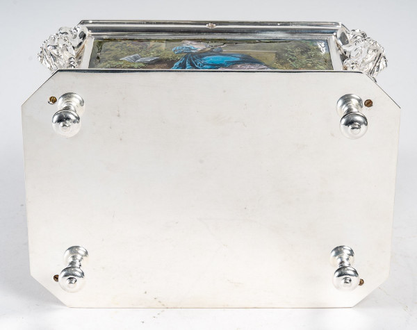 Jewelry Box In Enamel And Silver Bronze Late Nineteenth Century