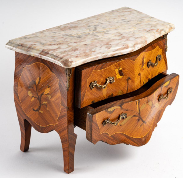 Miniature Jewelry Chest of Drawers Late 19th Century