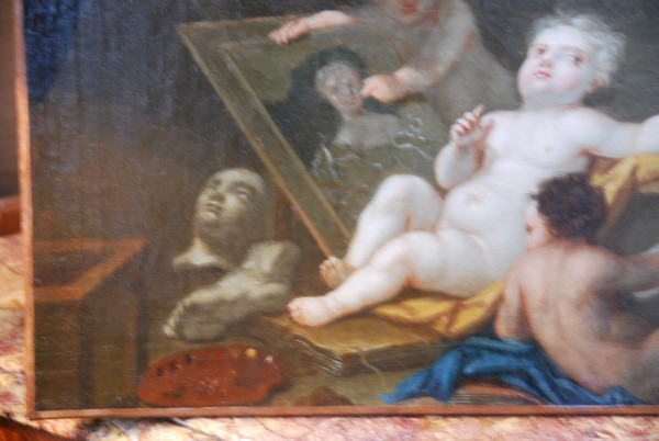 Allegory Of Painting Follower De Noel Hallé , 18th century