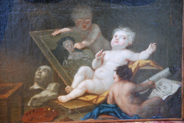 Allegory Of Painting Follower De Noel Hallé , 18th century