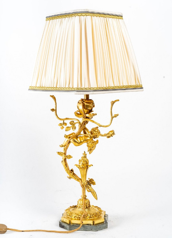 Lampada in bronzo dorato della fine del XIX secolo