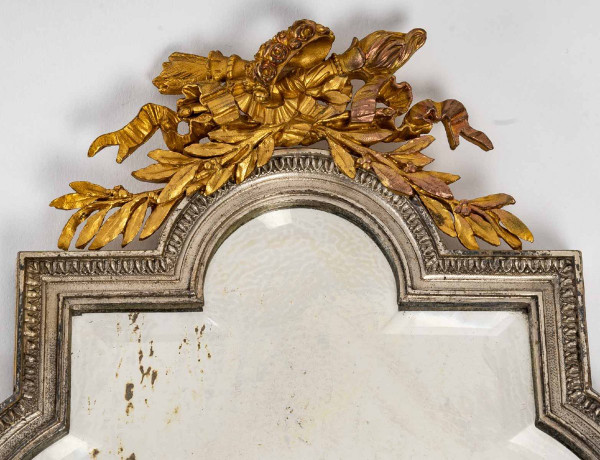 Pair of Gilded Bronze Applique Mirrors Late 19th Century