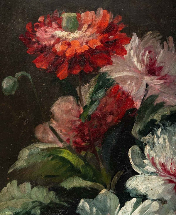 French work Floral composition Late 19th century