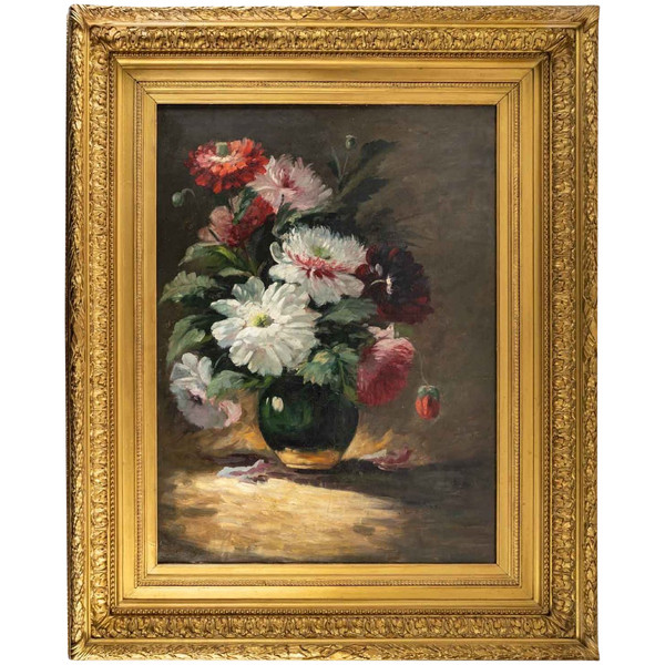 French work Floral composition Late 19th century