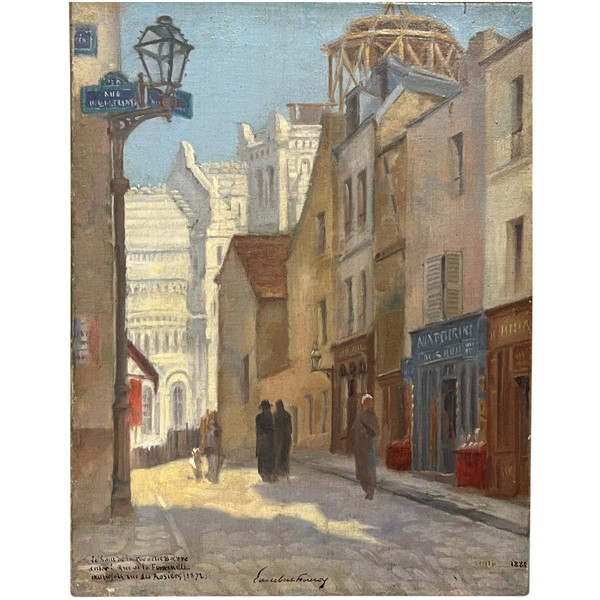 Georges-Emile Lambert-Fouras (xix-xx) Montmartre, Le Dôme Du Sacré-coeur en Construction, 1888