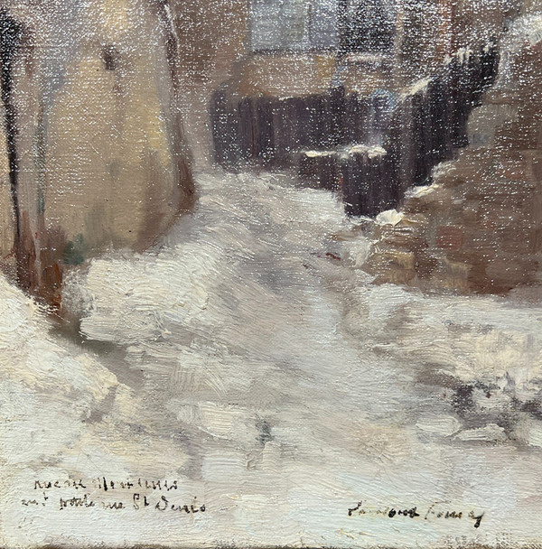 Georges-Emile Lambert-Fouras (xix-xx) Montmartre, The Street Of Mont Cenis, 1872