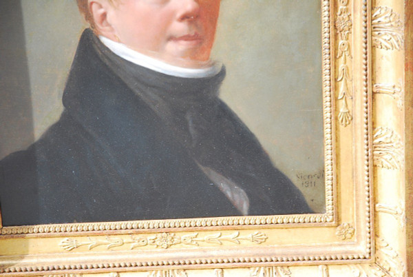 Early 19th Century Portrait of a Man Signed De Sicardi