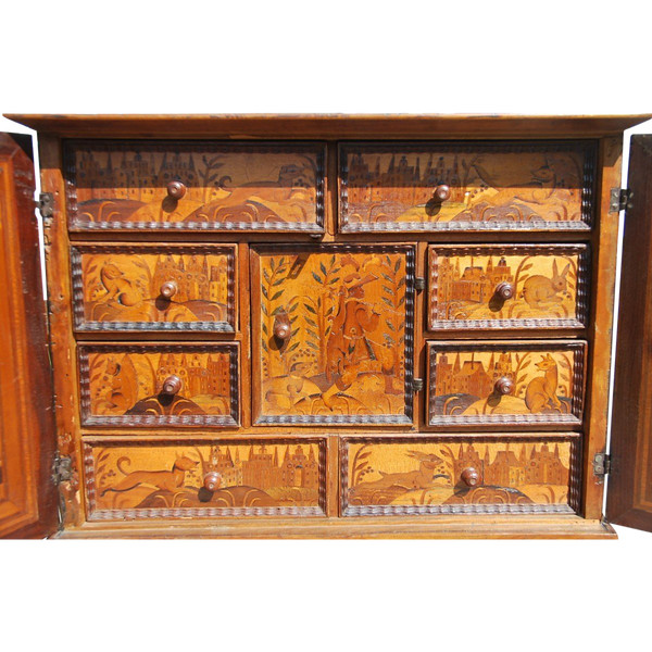 Rare 17th century Augsburg Marquetry Cabinet