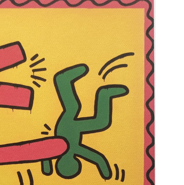 1990 Limited edition magnificent original lithograph by Keith Haring