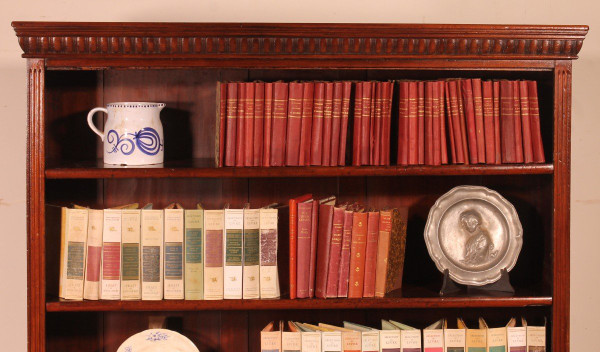 19th Century Mahogany Open Bookcase-England