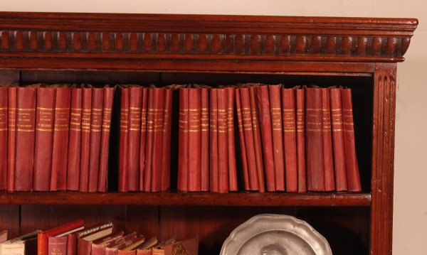 19th Century Mahogany Open Bookcase-England