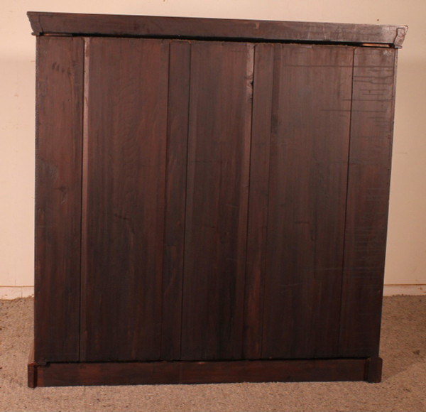 19th Century Mahogany Open Bookcase-England