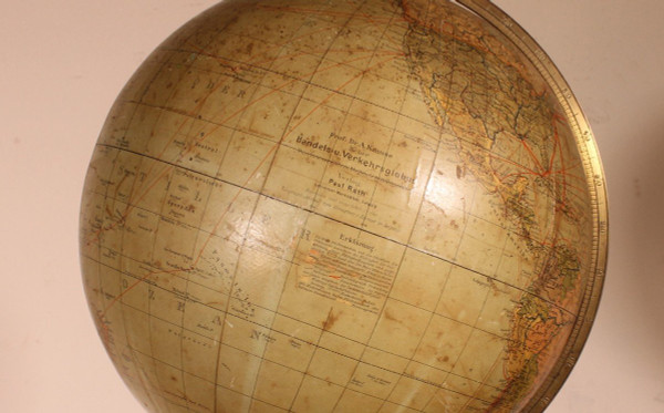 Large 69cm High Handels Und Verkehrsglobus Globe