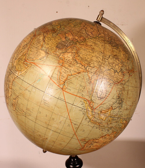 Large 69cm High Handels Und Verkehrsglobus Globe