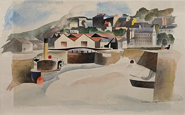 Roger Camille Vergnot (1894-1984) - Honfleur - Cubist Landscape, 1927