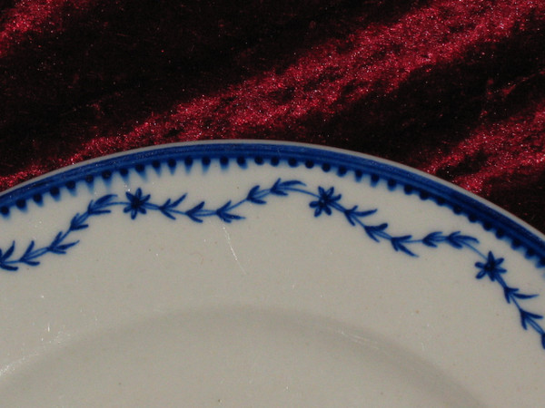 Tender Porcelain Plate from Arras or Tournai 18th century La Brindille design