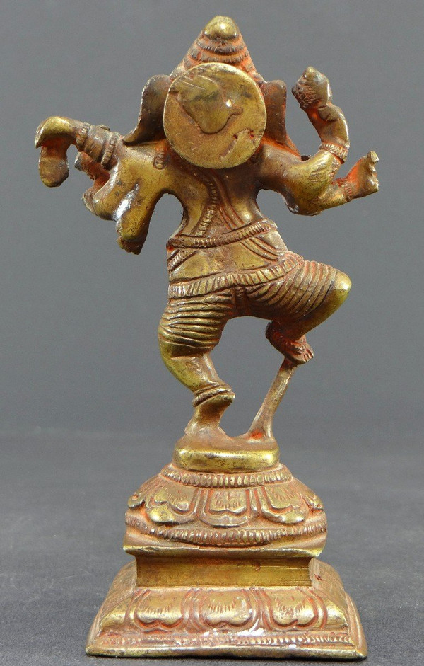 Inde, Premier Tiers Du XXème Siècle, Statuette De Ganesh En Bronze.