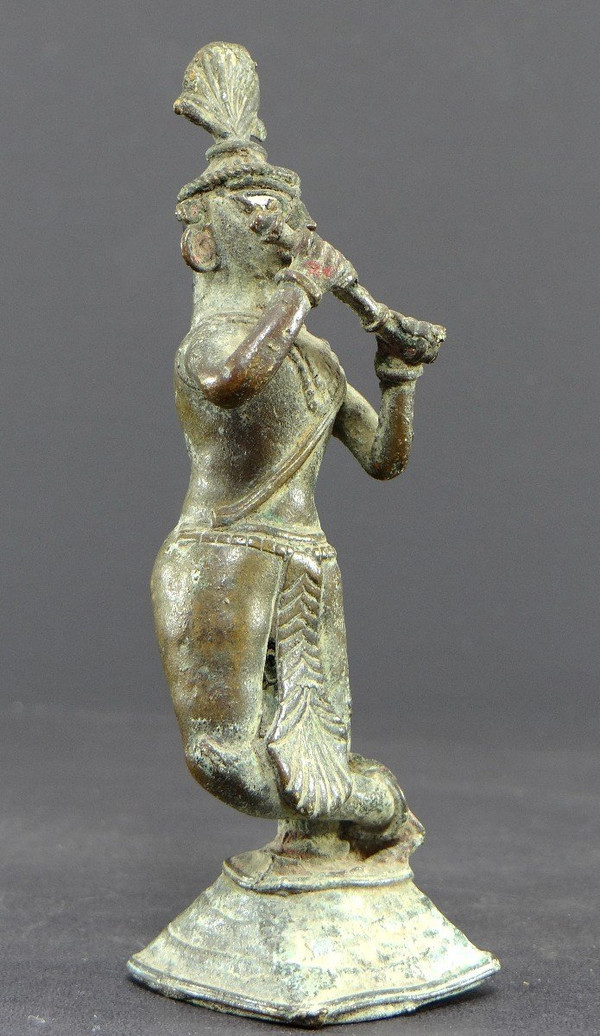 India, Early 19th Century or Earlier, Bronze Krishna Statue.