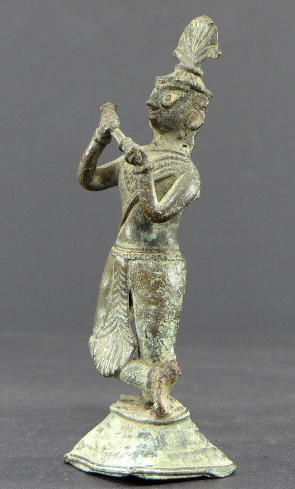 India, Early 19th Century or Earlier, Bronze Krishna Statue.