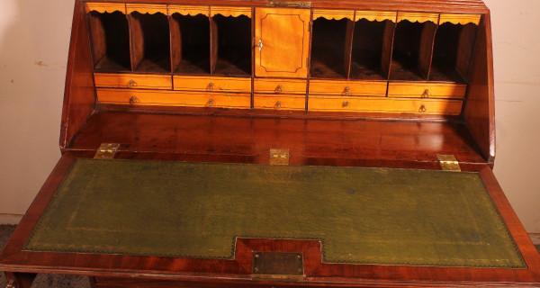 Early 19th Century Mahogany-England Glazed Secretary Cabinet