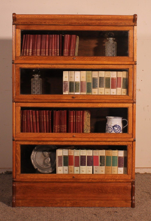 Wernicke Globe Bookcase In Oak Of 4 Elements