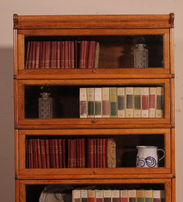 Wernicke Globe Bookcase In Oak Of 4 Elements