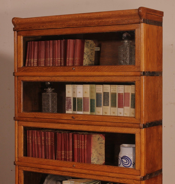 Wernicke Globe Bookcase In Oak Of 4 Elements