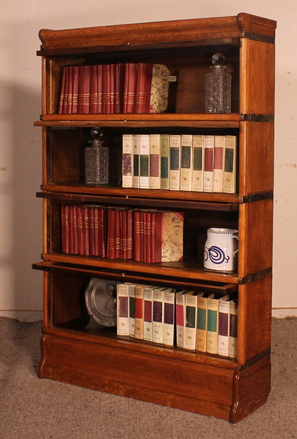 Wernicke Globe Bookcase In Oak Of 4 Elements