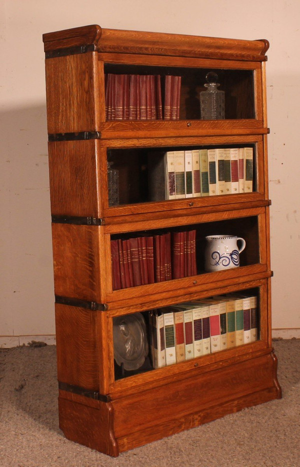 Wernicke Globe Bookcase In Oak Of 4 Elements