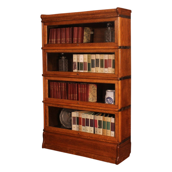 Wernicke Globe Bookcase In Oak Of 4 Elements