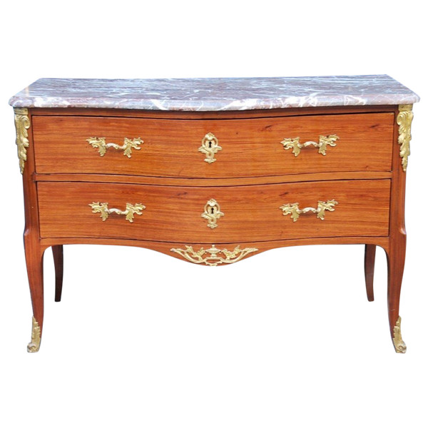 Elégante Commode En Satiné époque Louis XV