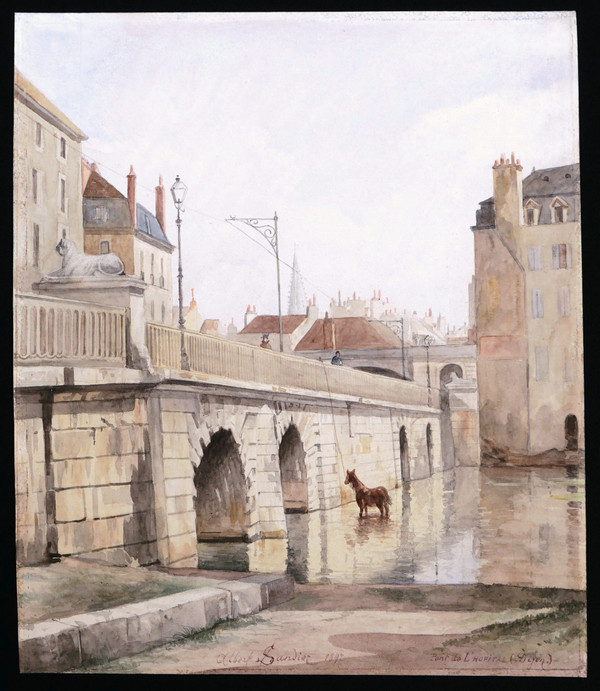 Albert SANDIER, Le Pont de l'Hôpital à Dijon