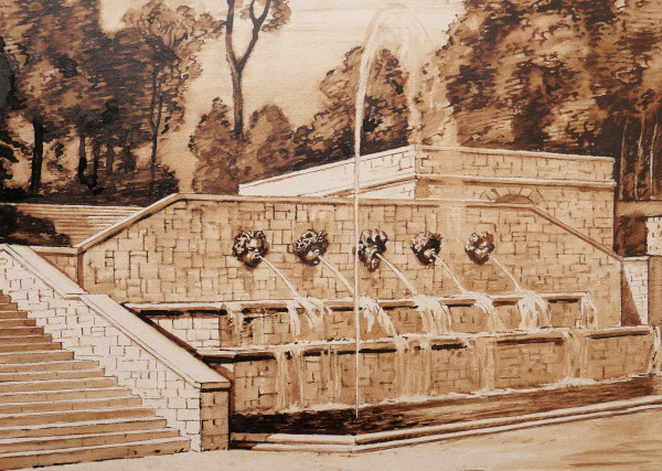 Maurice de LAMBERT, The Waterfall of the Parc de Sceaux