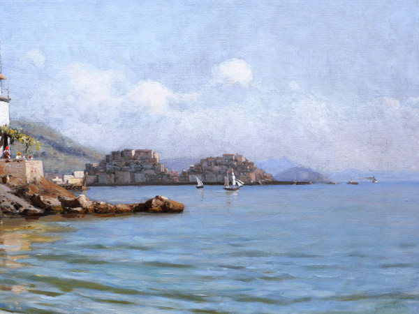 Attributed to Roberto MARESCA, Seaside Landscape in Italy