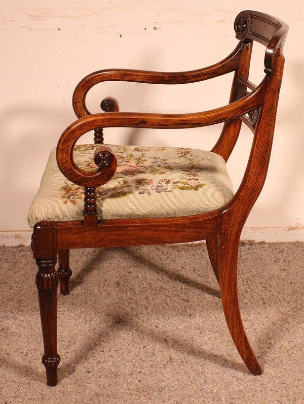 Office Armchair In Rosewood Regency Period Circa 1810