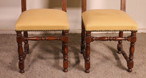 2 Louis XIII Style Walnut Chairs