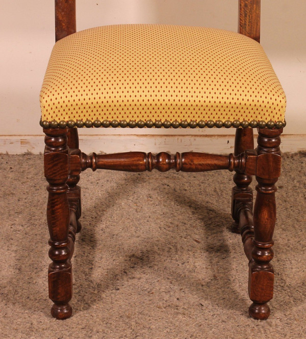 2 Louis XIII Style Walnut Chairs