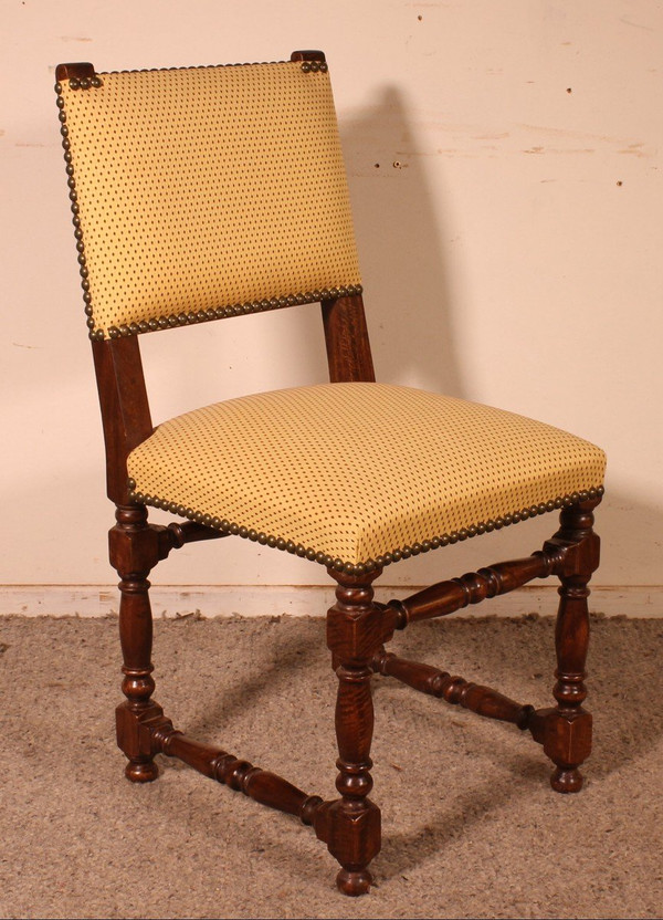 2 Louis XIII Style Walnut Chairs