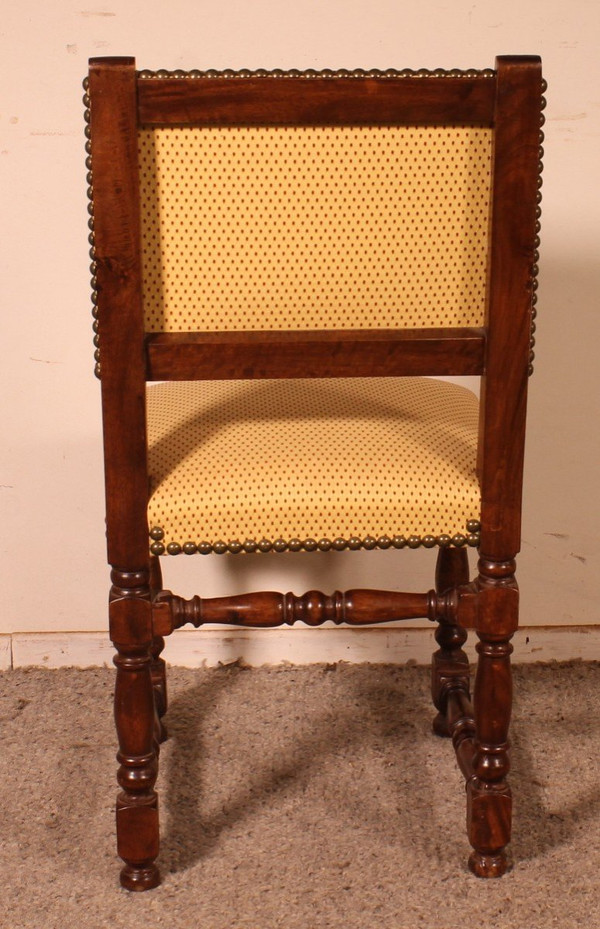 2 Louis XIII Style Walnut Chairs