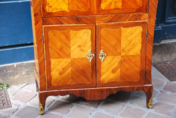 Secretary In Louis XV Veneer, Stamped De Boudin XVIII