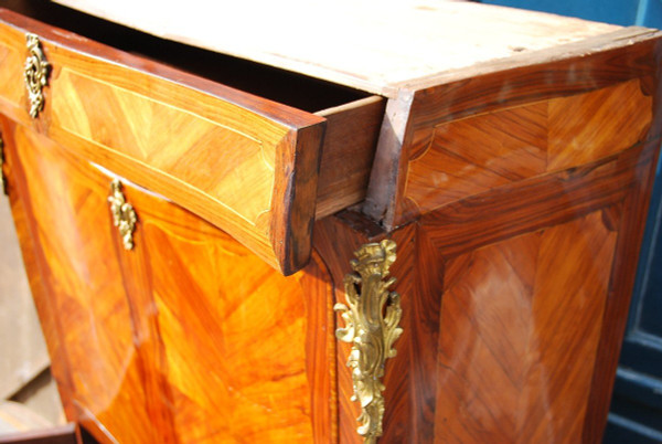 Secretary In Louis XV Veneer, Stamped De Boudin XVIII