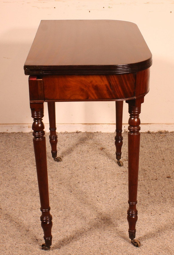 19th Century Console Or Game Table In Mahogany