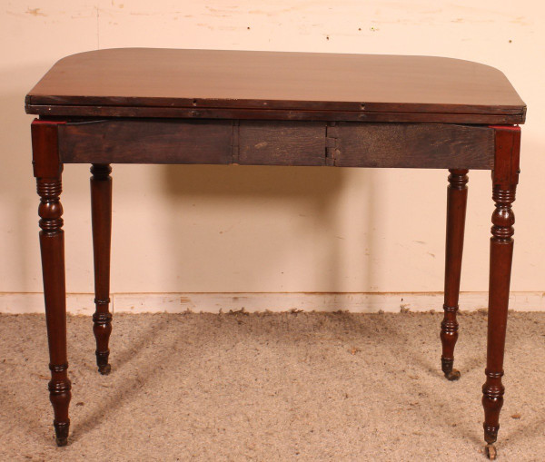 19th Century Console Or Game Table In Mahogany