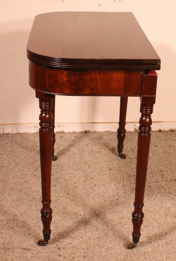 19th Century Console Or Game Table In Mahogany