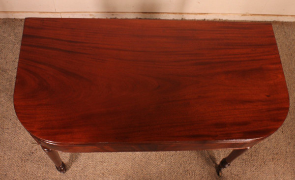 19th Century Console Or Game Table In Mahogany