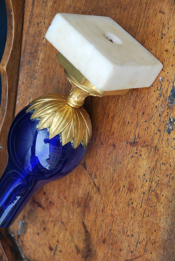 Royal Blue Glass Vase From Le Creusot, Louis XVI Period