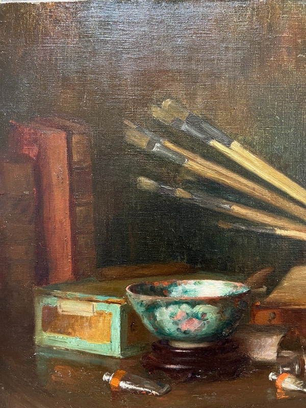 Marthe Moisset (1871 - 1945) - The Artist's Palette And Brushes, 1906